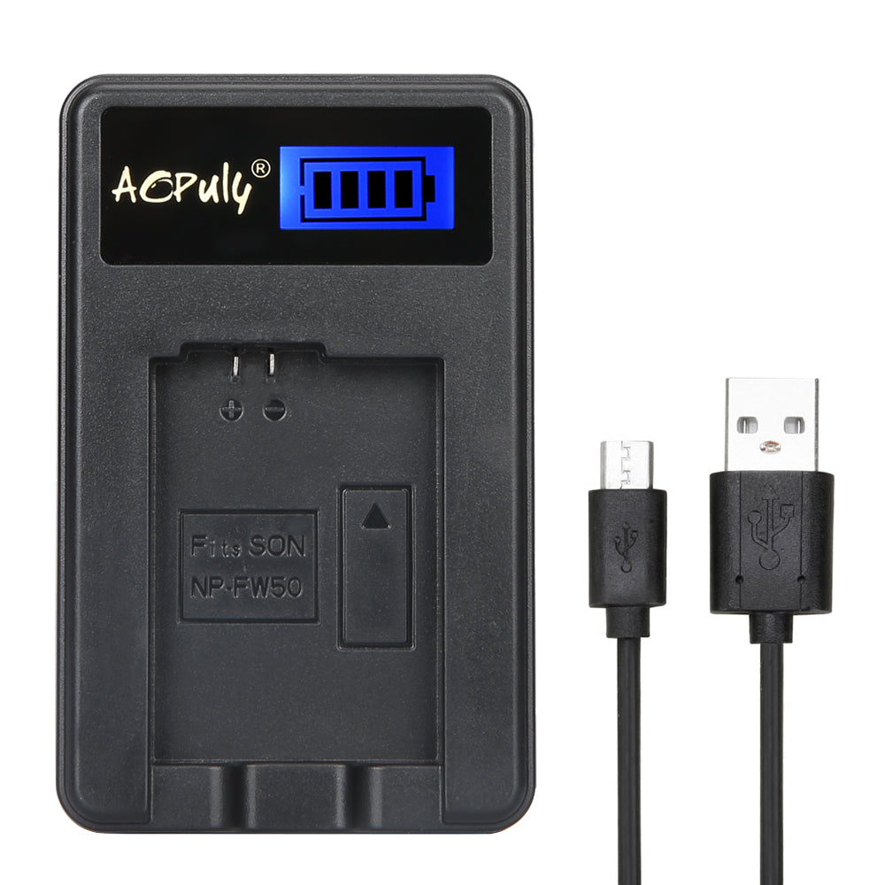 Chargeur NP-FW50 générique usb pour sony NEX-3 NEX-3N NEX-5 A7 A7R A7S A3000 A5000
