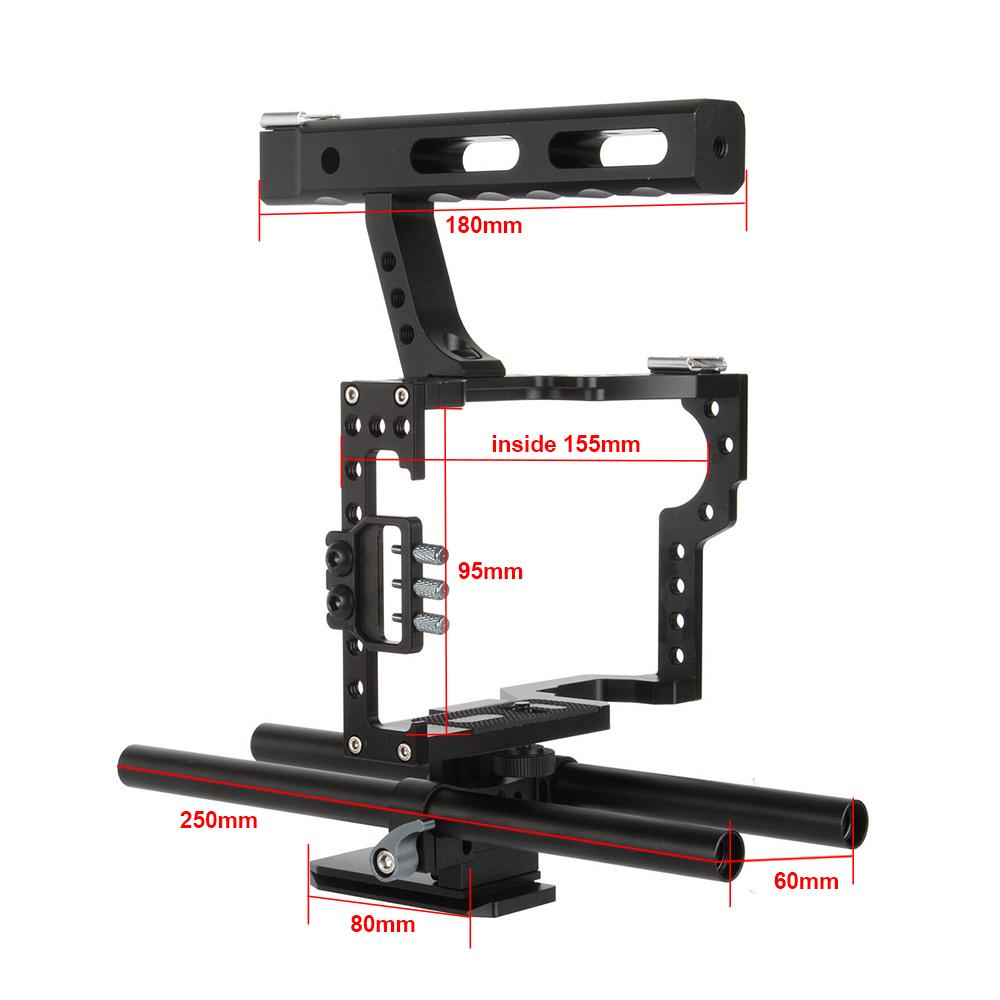 Cage VILTROX Rod Rig + poignée pour Sony A9 A7 ... Panasonic GH5...