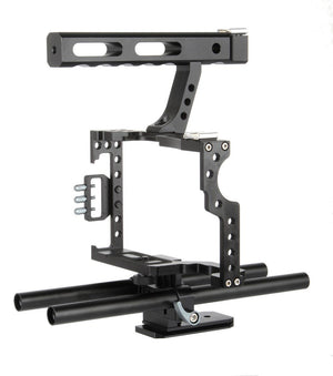 Cage VILTROX Rod Rig + poignée pour Sony A9 A7 ... Panasonic GH5...