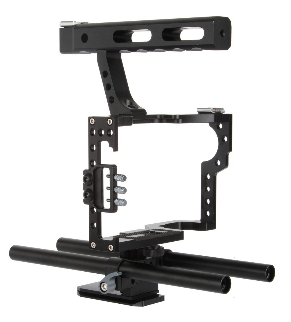 Cage VILTROX Rod Rig + poignée pour Sony A9 A7 ... Panasonic GH5...