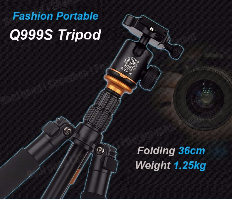 Trépied Monopod Beike QZSD Q999S 148cm 15 Kg min 38cm pour macro et shooting standard
