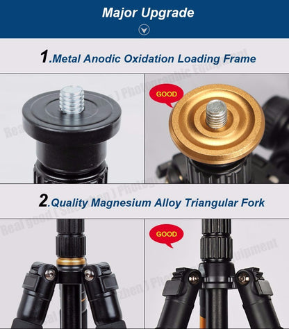 Trépied Monopod Beike QZSD Q999S 148cm 15 Kg min 38cm pour macro et shooting standard