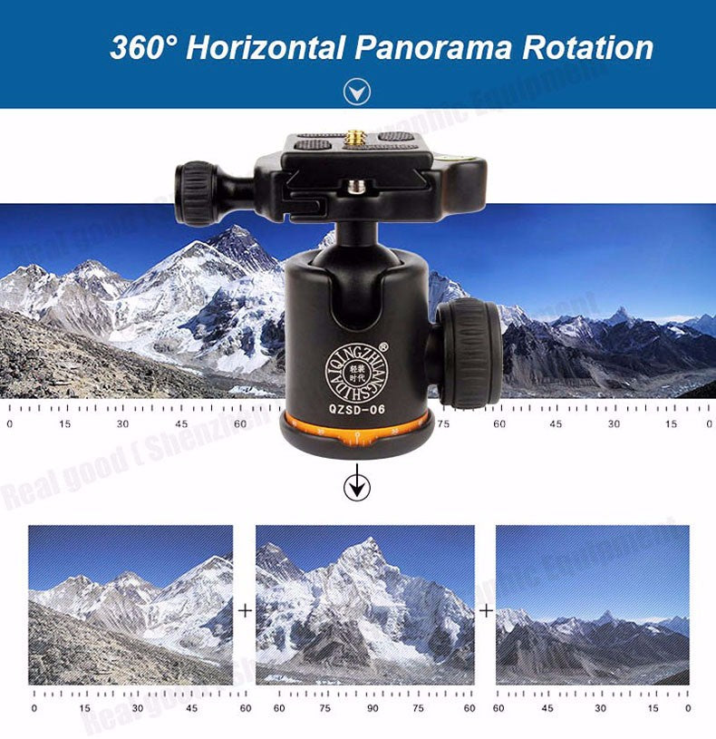 Trépied Monopod Beike QZSD Q999S 148cm 15 Kg min 38cm pour macro et shooting standard