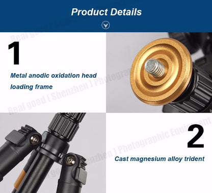 Trépied Monopod Beike QZSD Q999S 148cm 15 Kg min 38cm pour macro et shooting standard