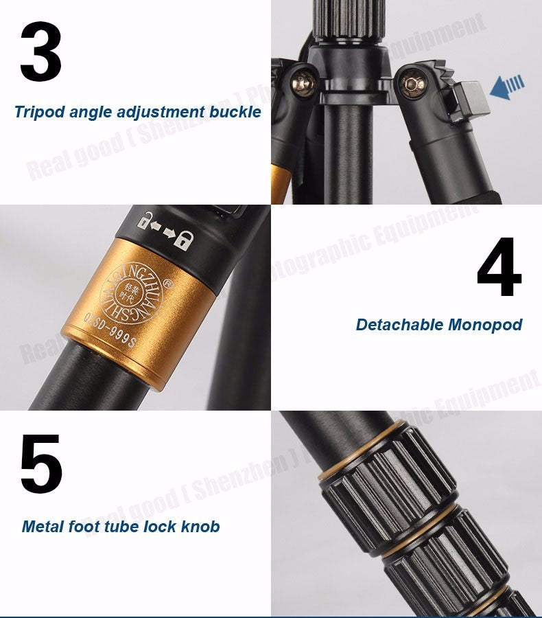 Trépied Monopod Beike QZSD Q999S 148cm 15 Kg min 38cm pour macro et shooting standard