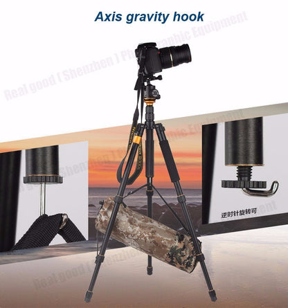Trépied Monopod Beike QZSD Q999S 148cm 15 Kg min 38cm pour macro et shooting standard