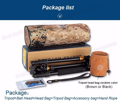 Trépied Monopod Beike QZSD Q999S 148cm 15 Kg min 38cm pour macro et shooting standard