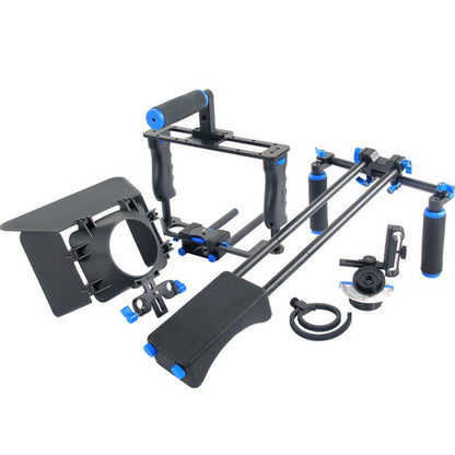 Cage stabilisateur avec Cage video/Matte Box/Follow Focus, slide pour Canon Nikon Sony