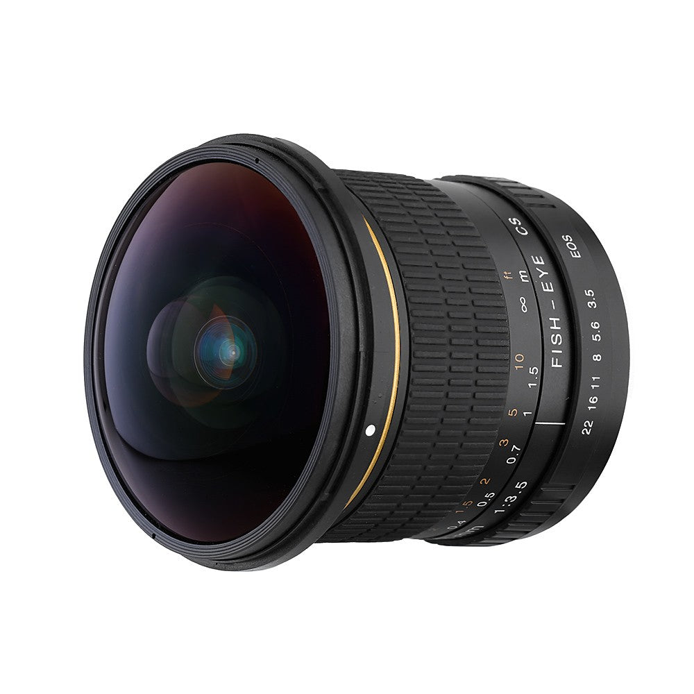 Fisheye 8mm F/3.5 pour Canon 1200D 760D 750D 700D 750D 600D 70D 60D 77D 80D