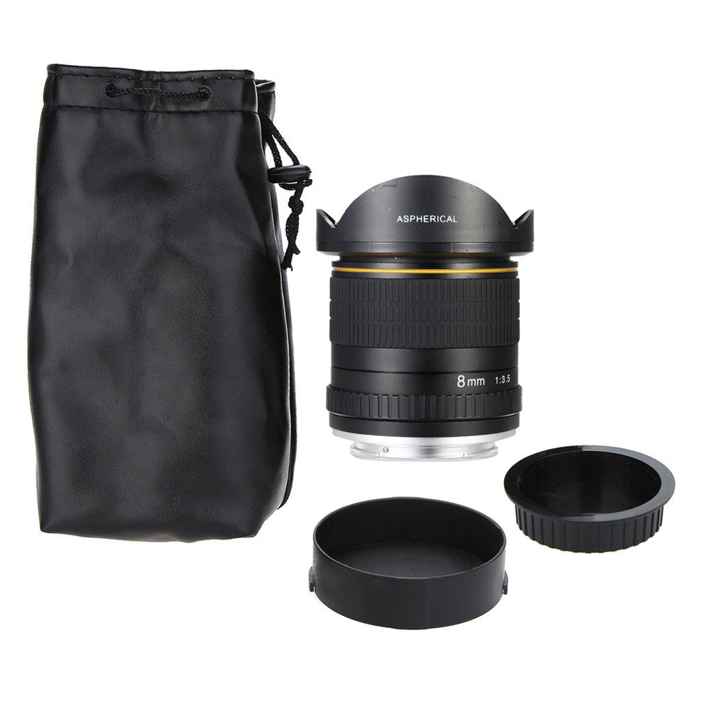 Fisheye 8mm F/3.5 pour Canon 1200D 760D 750D 700D 750D 600D 70D 60D 77D 80D