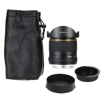 Fisheye 8mm F/3.5 pour Canon 1200D 760D 750D 700D 750D 600D 70D 60D 77D 80D