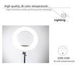 Anneau LED Yidoblo White FE-480II 5500K 96W 480 LED + trépied 200 cm + télécommande