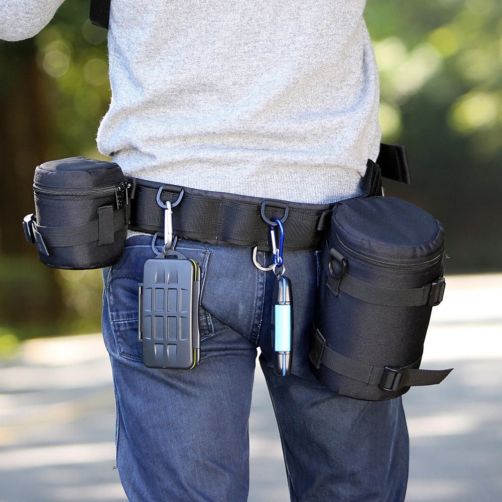 Sangle ceinture JJC avec anneau pour accrocher 5 objectifs et reflex en même temps