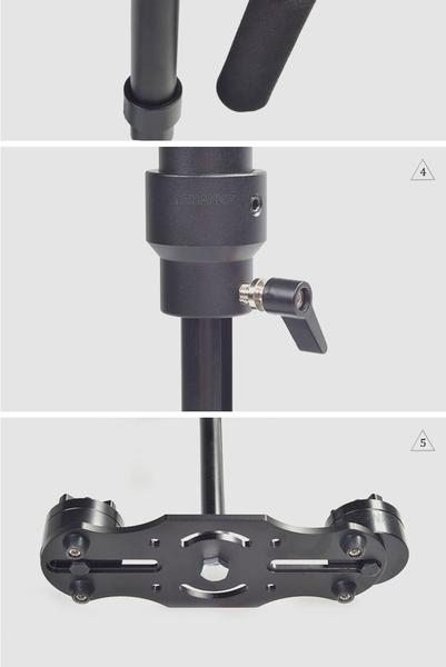 Steadicam 60 cm universelle Pro-maxi S60 tout reflex et GoPro 3.5 kg