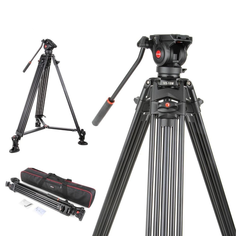 Trépied Viltrox VX-18M 1.8M 8Kg + Tête panoramique fluide + Sac de transport