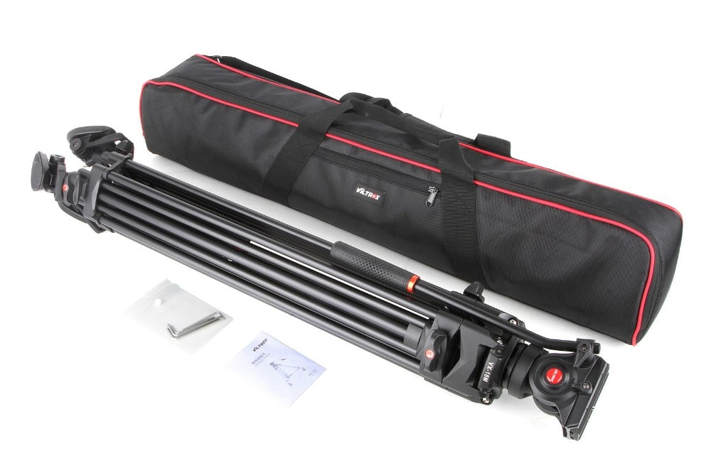 Trépied Viltrox VX-18M 1.8M 8Kg + Tête panoramique fluide + Sac de transport