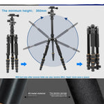 Trépied professionnel ZOMEI Traveler Q666C haut de gamme en fibre de carbone