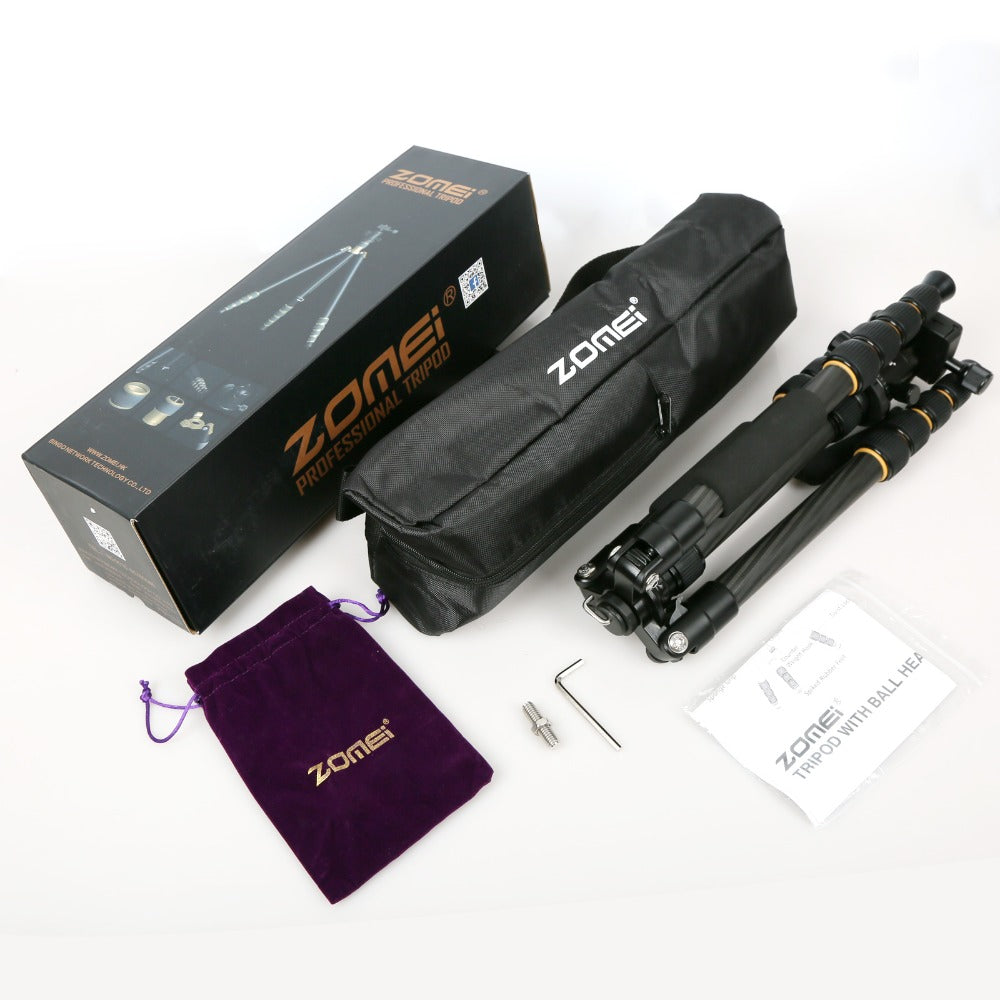 Trépied professionnel ZOMEI Traveler Q666C haut de gamme en fibre de carbone