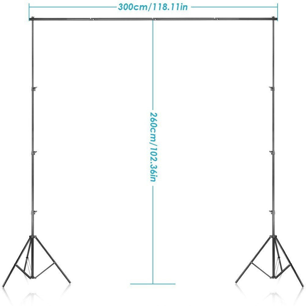 Stand de fond de studio Neewer 2.6 M x 3 M avec mousse rembourré