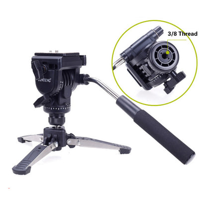 Monopod Yunteng VCT-288 1M48 3Kg + tète fluide + Support pour support reflex