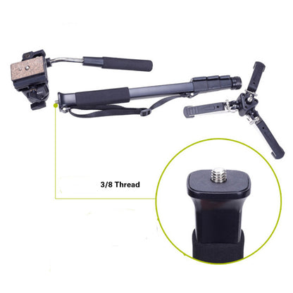 Monopod Yunteng VCT-288 1M48 3Kg + tète fluide + Support pour support reflex