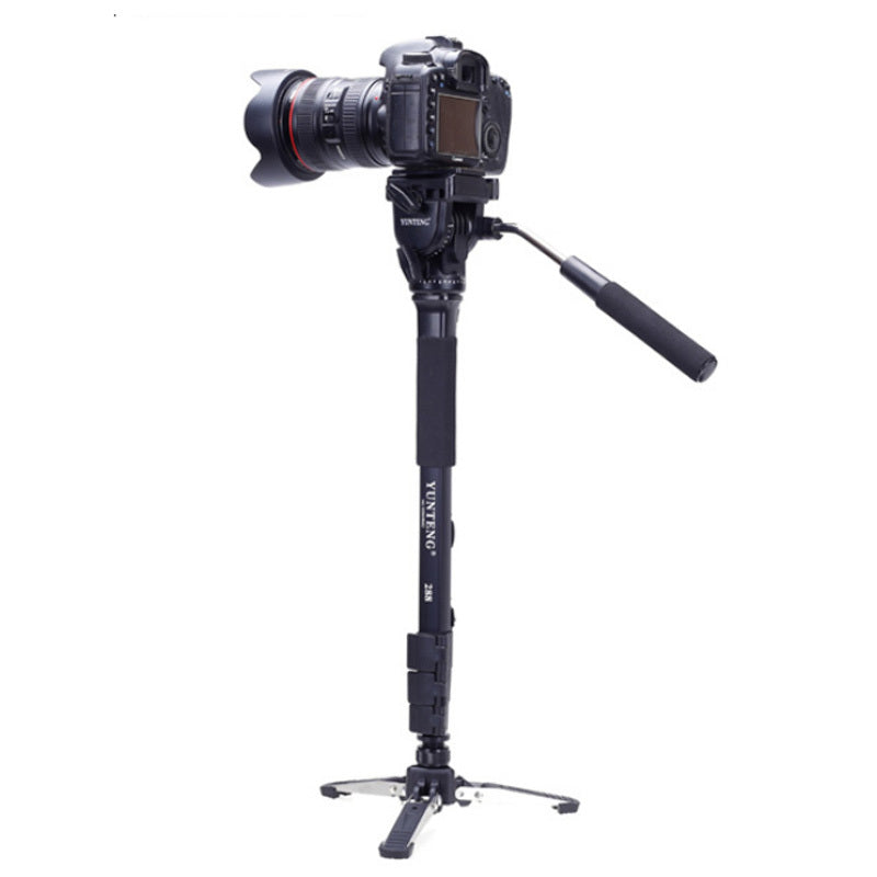 Monopod Yunteng VCT-288 1M48 3Kg + tète fluide + Support pour support reflex