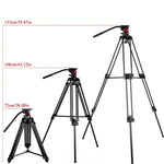 Trépied tripod professionnel Miliboo MTT601A 10kg 153 cm à tête panoramique en fibre de carbone