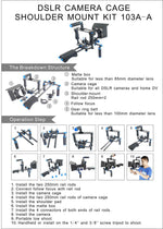 Kit de démarrage vidéo YELANGU Cage + barre épaule + Follow Focus + matbox