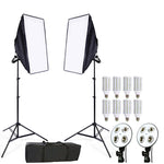 Kit éclairage LED Studio professionnel avec 8 LED 60 w + Adoucisseur x2 + trépied x2