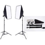 Kit éclairage LED Studio professionnel avec 8 LED 60 w + Adoucisseur x2 + trépied x2