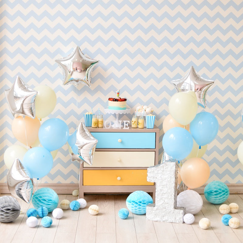 Toile décor de fond de studio professionnel mur ballon 1er Anniversaire