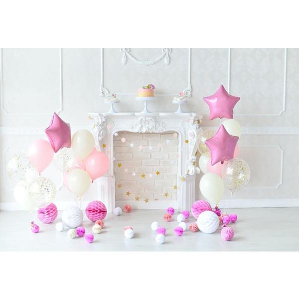 Fond de studio décor mariage, anniversaire enfant... Ballon cheminée