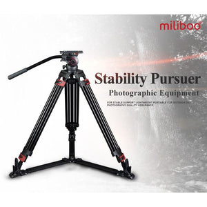 Trépied tripod professionnel Miliboo MTT609B 15kg 170 cm à tête panoramique en fibre de carbone