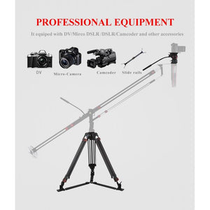 Trépied tripod professionnel Miliboo MTT609B 15kg 170 cm à tête panoramique en fibre de carbone