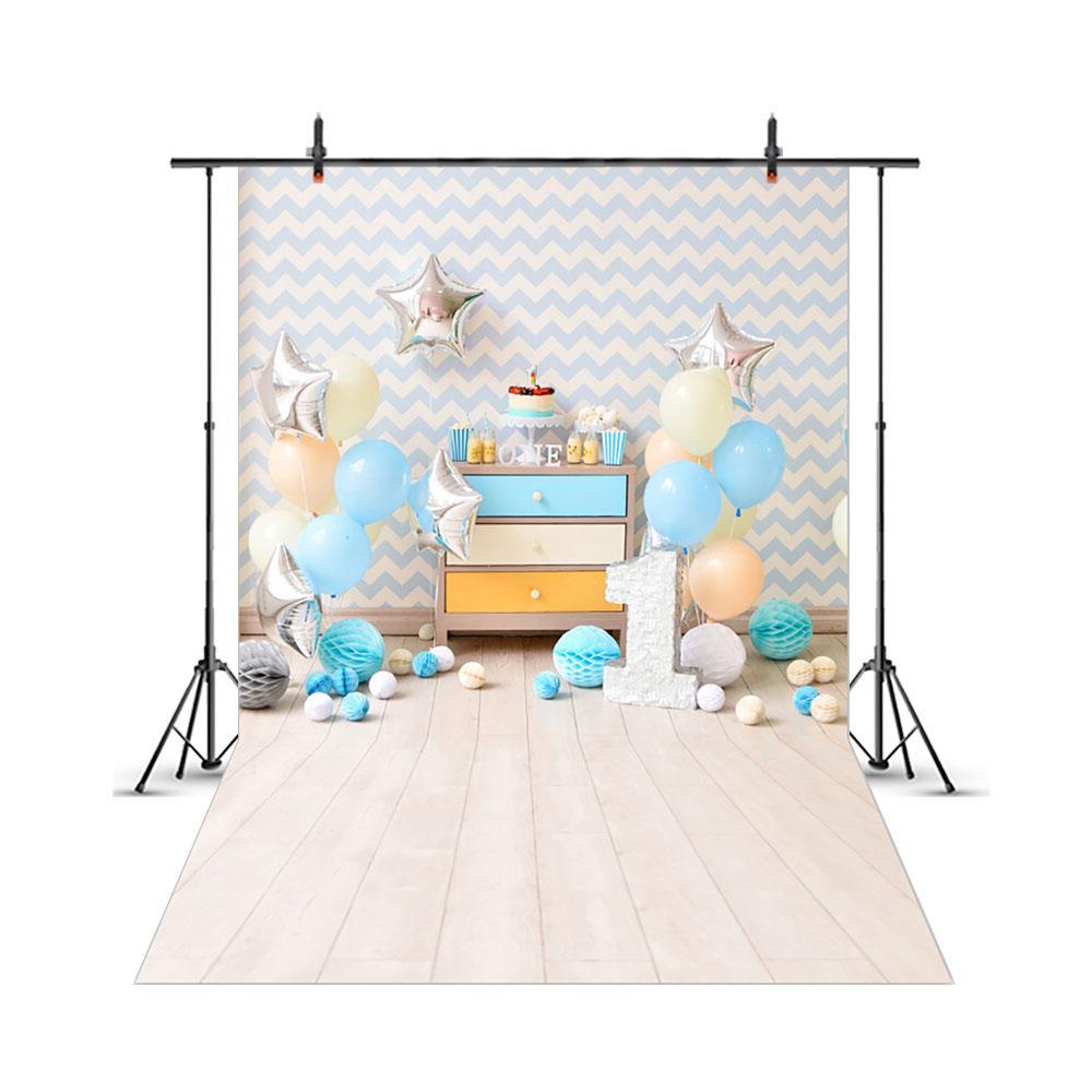 Toile décor de fond de studio professionnel mur ballon 1er Anniversaire