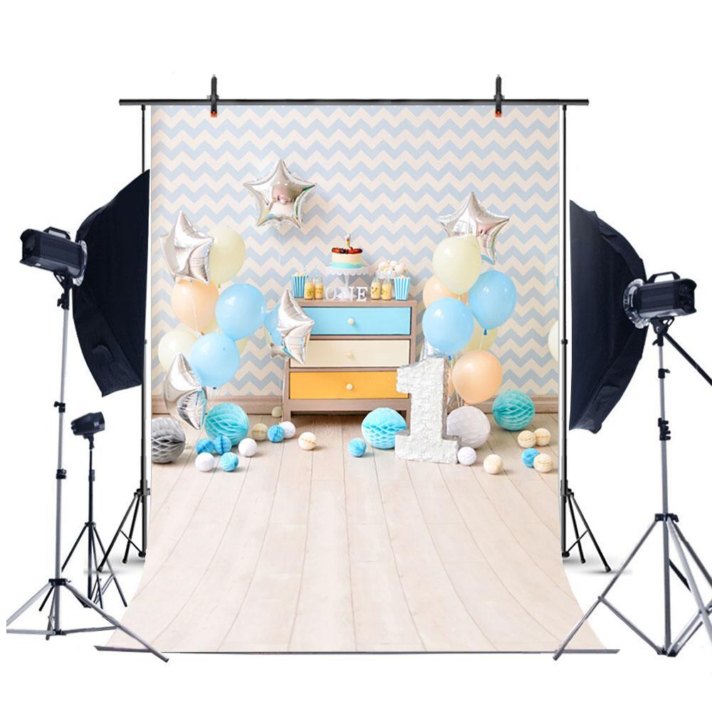 Toile décor de fond de studio professionnel mur ballon 1er Anniversaire