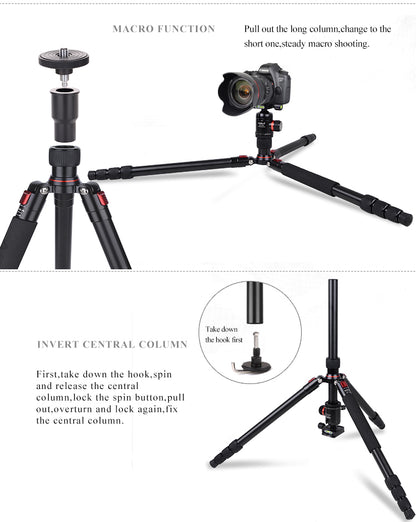 Trépied AOKA  KT284AL 2 en 1 tripod et monopod 14kg max 154cm