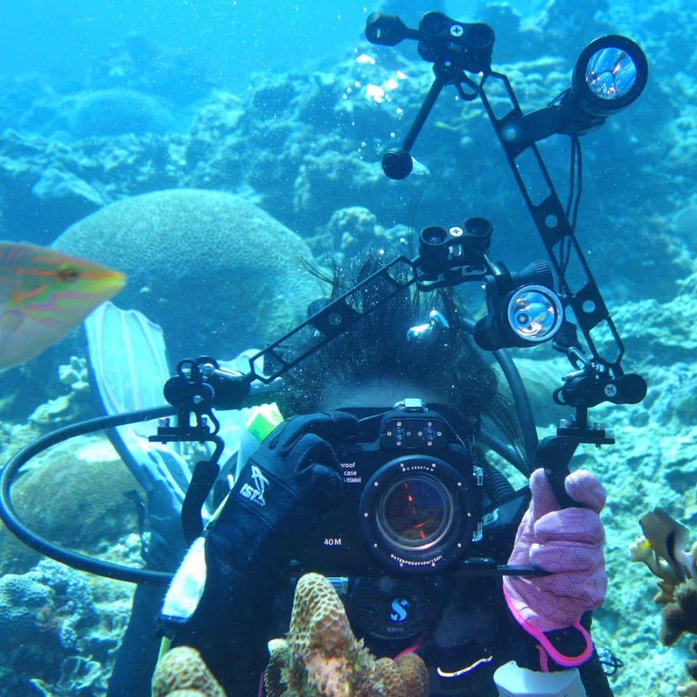 Support Pince - fixation PULUZ  adapté à la plongé sous-marine