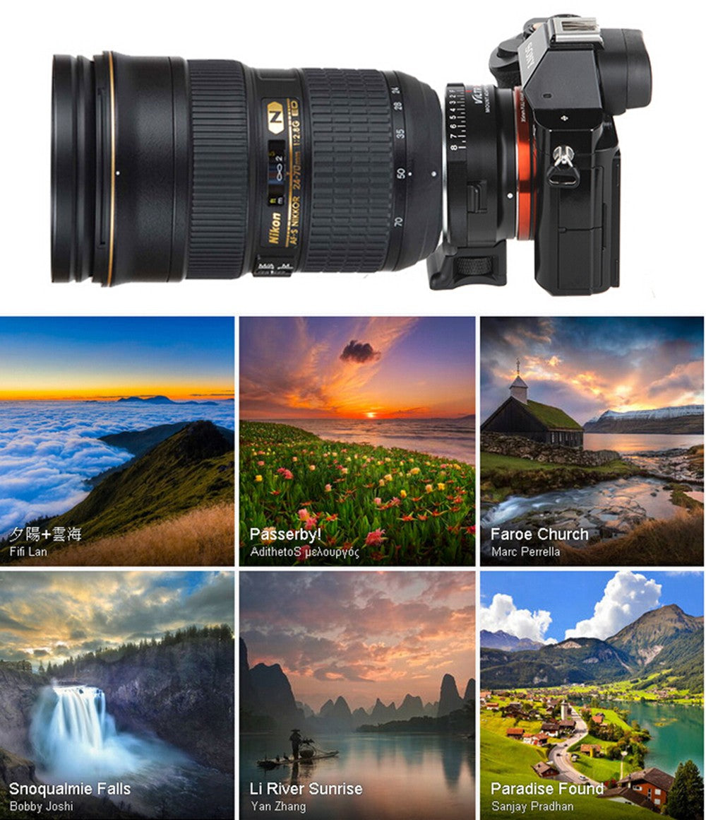 Bague d'adaptation Viltrox NF-NEX pour objectifs Nikon F AF-S AI G vers Sony E A9 A7SII A7RII NEX 7 A6500...