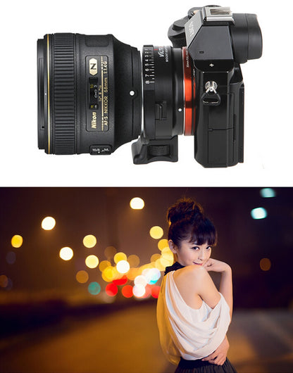 Bague d'adaptation Viltrox NF-NEX pour objectifs Nikon F AF-S AI G vers Sony E A9 A7SII A7RII NEX 7 A6500...