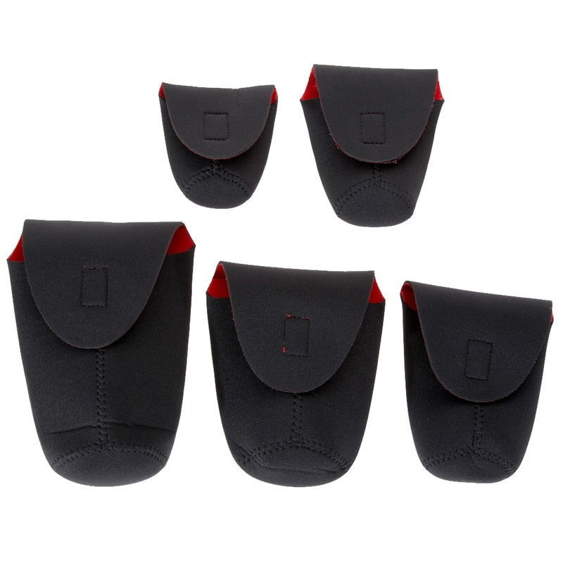 Pack de 5 housses pour objectifs ALLOYSEED Redblack Rouge et noire souples étanches pour canon nikon sony fuji ...