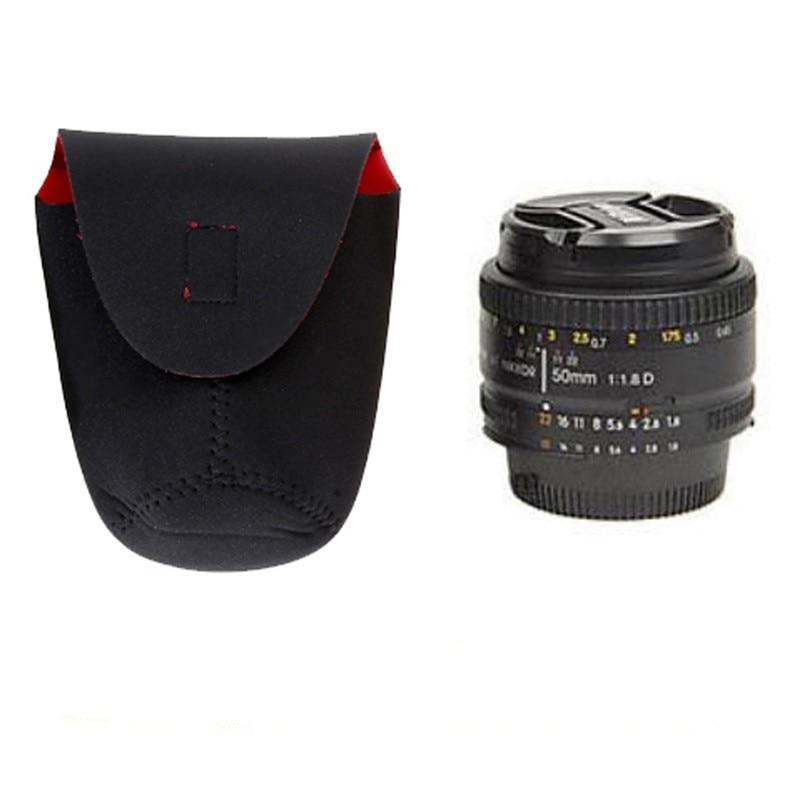 Pack de 5 housses pour objectifs ALLOYSEED Redblack Rouge et noire souples étanches pour canon nikon sony fuji ...