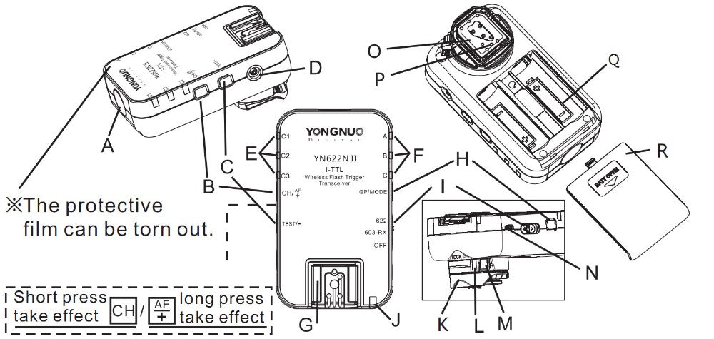 Émetteur + récepteur sans fil Yongnuo YN622N II + YN622N-TX je-TLL pour Flash Nikon
