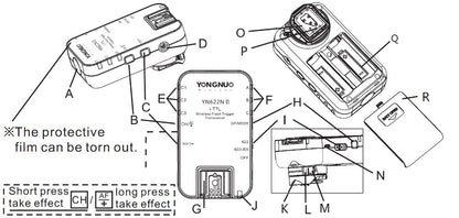 Émetteur + récepteur sans fil Yongnuo YN622N II + YN622N-TX je-TLL pour Flash Nikon