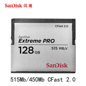 Carte mémoire CF Cfast Sandisk Extreme Pro 515 mb/s 2.0 128 gb 64 gb  + autres CF