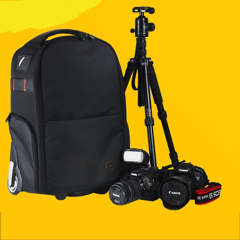 Valise professionnelle à roue Jealiot T-80 pour trépied, 2 reflex + 4 objectifs