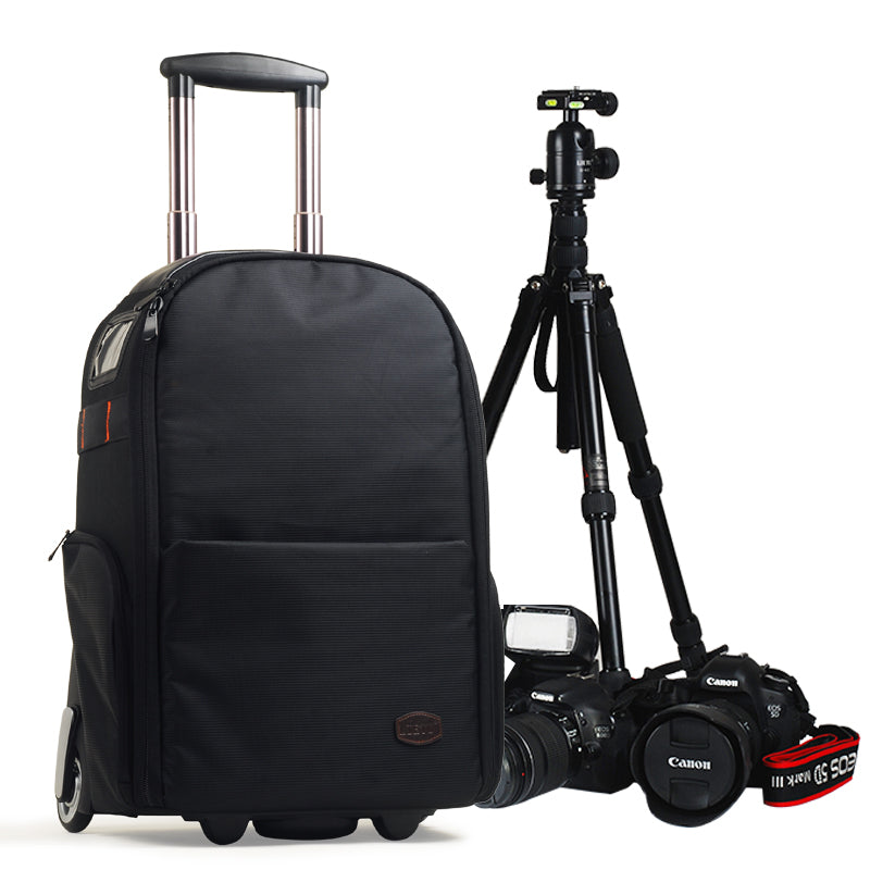 Valise professionnelle à roue Jealiot T-80 pour trépied, 2 reflex + 4 objectifs