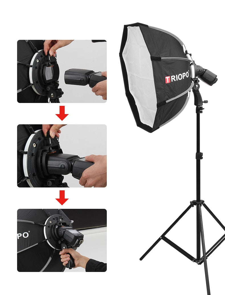 TRIOPO Octagon 55cm Umbrella for Flash, Strobe Flash...