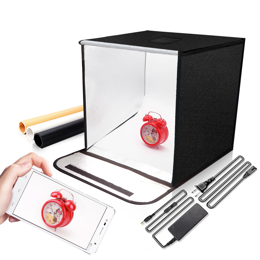 SOFTBOX TRAVOR F40 40*40 cm + LED + Fond Blanc, jaune et noir