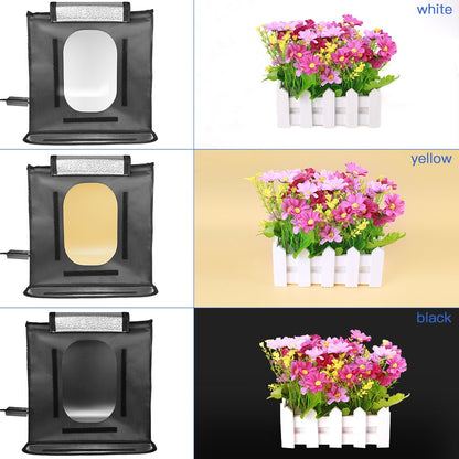 SOFTBOX TRAVOR F40 40*40 cm + LED + Fond Blanc, jaune et noir